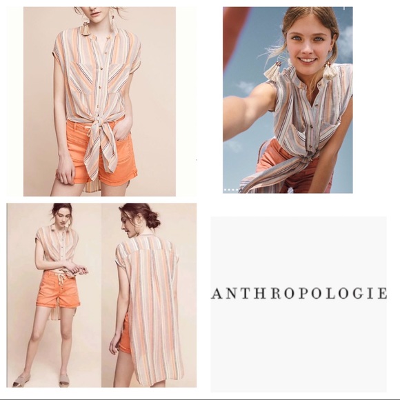 Anthropologie Tops - Anthropologie Holding Horses Striped Meridia Tunic
